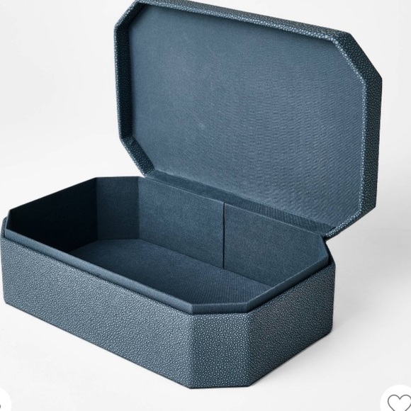 🆕 Large Shagreen Blue Box - Picture 2 of 9